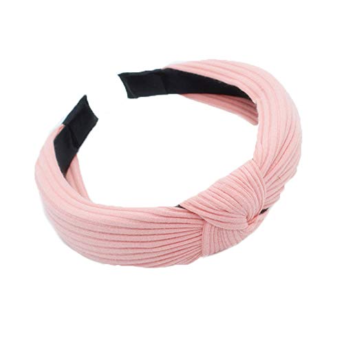 STRUGGGE Diadema elástica con Nudo de Turbante, Accesorio para el Pelo para Mujeres y niñas, 1 Unidad, Rosa, 1.2 Inch/ 3 cm in Width