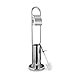 Produktbild BONADE Design Stand - WC Garnitur Edelstahl Toilettenpapierhalter Papierrollenhalter Rollenhalter Toilettenbürste Toilettenpapieraufbewahrung Klopapierhalter Bad-Accessoire, Höhe:80cm, verchromt