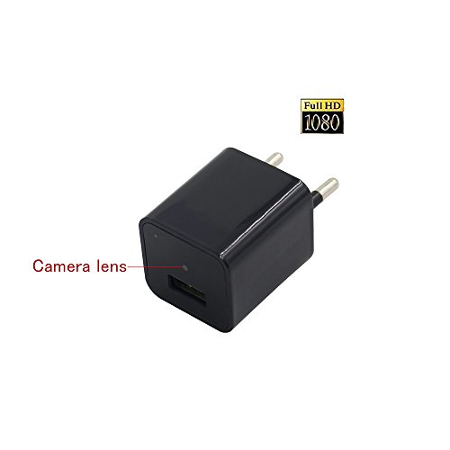 xingan HD1080&nbsp;esp&iacute;a adaptador C&aacute;mara oculta c&aacute;mara de Cargador de pared USB, Nanny Surveillance Built-in 8&nbsp;G tarjeta de memoria Mini c&aacute;mara de vigilancia para casa de seguridad negro