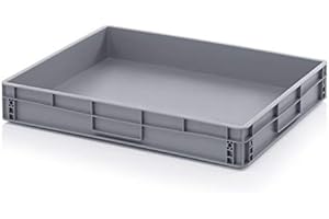 Auer Packaging Eurobehälter 80 x 60 x 12 verstärkter Boden, große Box 800x600x120 Kunststoff Behälter Wanne