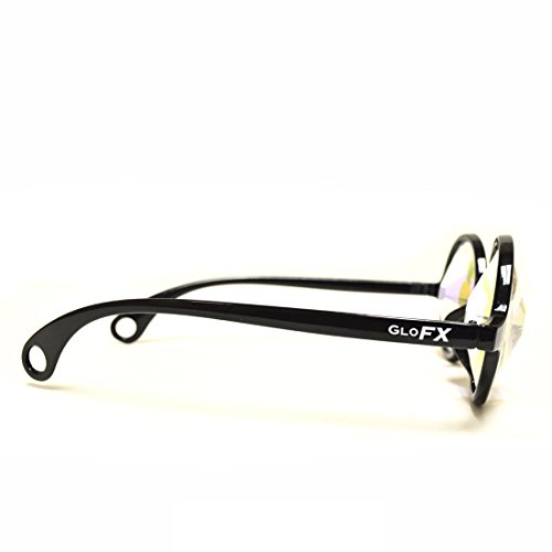 GloFX Kaleidoskop Rave-Brille – Black Tinted Kaleidoskop-Refraction-Effekt - 3