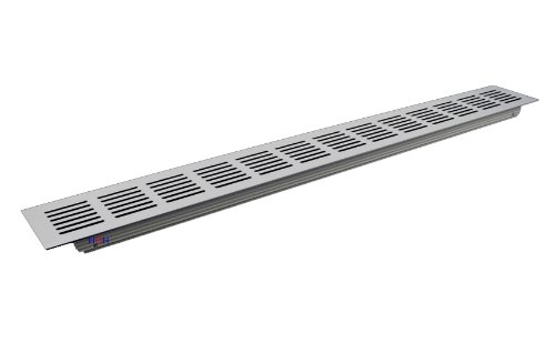 Lüftungsgitter LG-5006 AA - Alu F1 Türgitter 500 x 60 mm Stegblech Abluftgitter