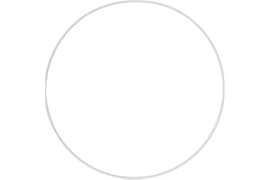 CRAFTY CAPERS 50cm Giant White Coated Metal Ring for Crafts - Wreath & Flower Hoop