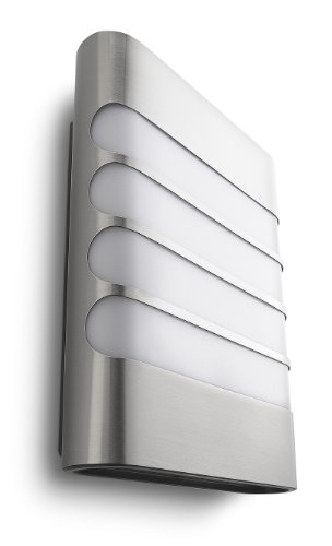 Philips LED Wandaußenleuchte Raccoon, Edelstahl, 172734716 - 3