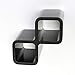 Produktbild Homestyle4u 420, Design Weinregal Schwarz Hochglanz, Cube Regal mit 2 Fächer
