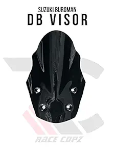 RACE COPZ Windshield Db Visor for Burgman Street 125 (Black)