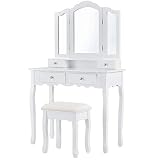 ✔️ Bequemer Hocker zum Sitzen: Durch den Hocker mit sanftem Blumenmuster können Sie sich bequem im Sitzen für den Tag fertig machen.