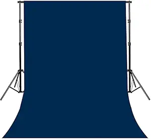 Boltove 8FTX12FT Navy Blue Backdrop Background Rod Pocket for Photography Backdrop,Photoshoot Background,Video production, Home Decoration,Weddings, Narties, Newborns, Product photography, Screen Video Recording, Curtain