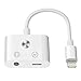 Price comparison product image Adapter for iPhone 8, Going Dual Splitter Cable Headphones Adapter for iPhone, Compatible with All IOS (White)