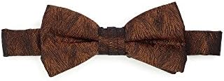 Duchamp Mens Bow Tie Gold Sketch Honeycomb Clip Tie Gold N/S