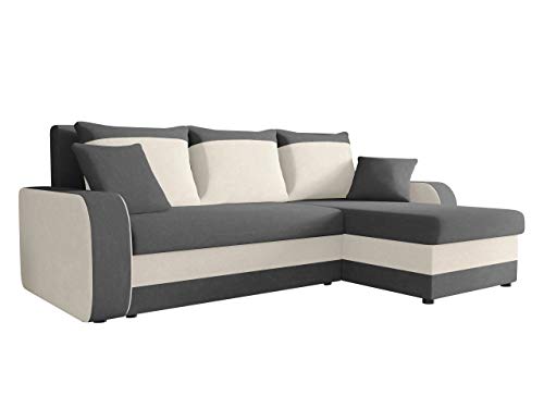 Ecksofa Kristofer, Design Eckcouch Couch! mit Schlaffunktion, Zwei Bettkasten, Farbauswahl, Wohnlandschaft! Bettfunktion! L-Form Sofa! Seite Universal! (Mikrofaza 0027 + Mikrofaza 0031)