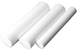 WOVSTNOV Longueur 100mm tige F4 blanche et noire barre en téflon Polytetrafluoroethylene tige solide barre en plastique PTFE bricolage (Blanc,Diamètre 40mm)