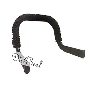 Dhe Best Bike Bullet Backrest PTX7 Support Pillion Black Cushion Back rest With Black Rope Compatible for Royal Enfield Classic 350