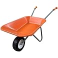 ASC New Child Kids Wheelbarrow - Orange/Grey - Toy, Play, Farm, Gardening