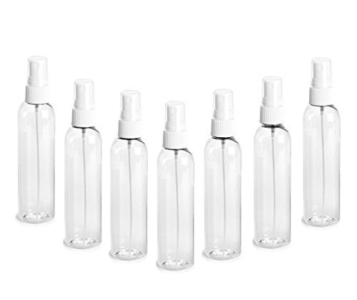 Grand Parfums Plastic 4 Oz Bottle Collection Clear Pet Cosmo Plastic Bottle (Pba Free) 4 Oz W/ White Fine Mist Spray Atomizer (3 Bottle Pack) By Grand Parfums