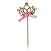 Produktbild 10/Pack süße Kuchen Deko Topper Krone Kleid Hochzeit Baby Dusche Cupcake Topper Party Decor, siehe abbildung, Pink Bow Crown