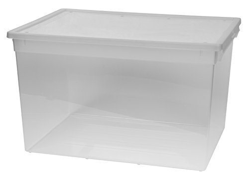 2 Stück Aufbewahrungsboxen in XL (22 Liter) und XXL ( 50 Liter) Ausführung. Mit Deckel, in Transparent. - 2