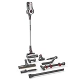 bis zu 35 Minuten Laufzeit Hoover 39400302 Rhapsody RA 22 HCG, kabel- und beutelloser Handstaubsauger mit motorisierter Bürstwalze, Kunststoff, Grau, Rot, Silber