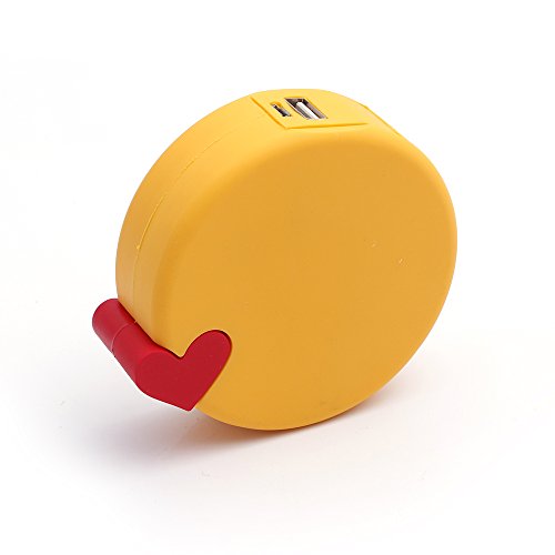 iProtect Emoji-Powerbank 2000mAh Externes Ladegerät im Kussmund-Emoji-Design für Smartphones und andere Geräte mit USB-Anschluss – inklusive Micro USB-Ladekabel - 7