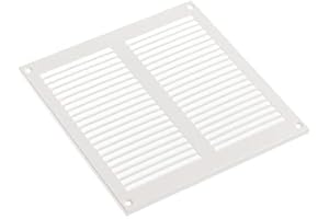 STEINBERG14 200x200mm White Metal Air Vent Grille Cover with Insect Mesh - 8x8 inch Ventilation Cover