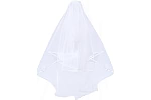 ADETEU Velo para Novia, Accesorios de Despedida de Soltera, Decoración de Despedida de Soltera, Velo Blanco con Peine para Novia, Despedida de Soltera, Juegos de Fiesta, Velo, Talla única