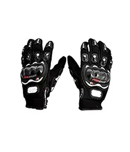 Device Full Racing Motorcycle Gloves (Black, Medium)