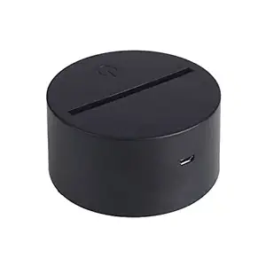 Leoie Touch Switch Light Base Pedestal for 3D Colorful LED Light (Without Light) Black Touch Switch Single Lamp Holder