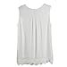 Produktbild Damen Shirt,ABsolute Frauen Drucken Ärmellose Hemden Bluse Casual Streifen Tank Tops T-Shirt Chiffon Sommer Weste Top Shirt Spitze Tanktop (L, Weiß)