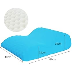 JINGJING Mousse mémoire Haute densité Oreiller de Repos de Jambe Réduire la Douleur à la Jambe Coussin d'air variqueux Coussin de Levage Jambe Mousse Fonction de mémoire,SkyBlue