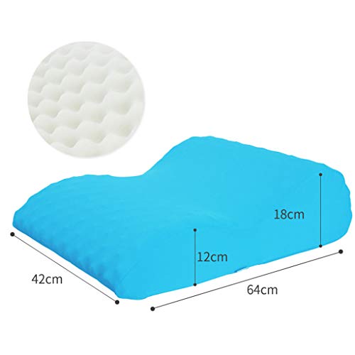 JINGJING Mousse mémoire Haute densité Oreiller de Repos de Jambe Réduire la Douleur à la Jambe Coussin d'air variqueux Coussin de Levage Jambe Mousse Fonction de mémoire,SkyBlue