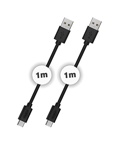 [2-Pack] USB Type C Kabel, iVoler [3ft/1m] High-Speed Type-C auf Type-A USB 2.0 [USB C auf USB A] Datenkabel für Huawei P9 / P9 Plus, LG G5,HTC 10,Nexus 6P/5X, Asus Zenfone 3 ZE552KL 5.5“,Microsoft Lumia 950/950XL, Oneplus 2 / 3, Xiaomi Mi 5, Apple neue MacBook 12 Zoll, ChromeBook Pixel, Nokia N1, Handy,Tablet und andere Type-C Unterstützte Geräte - 2