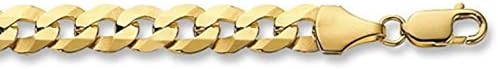 9ct Yellow Gold Curb Bracelet 8 Inch - Solid 6mm Wide - CH443