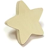 Bouton de meuble étoile en bois brut à peindre