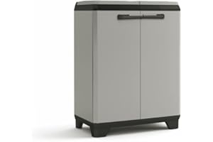 Keter Planet kosz na śmieci – tworzywo sztuczne z recyklingu, szary/czarny, 680 x 390 x 920 mm, polipropylen, rozmiar L