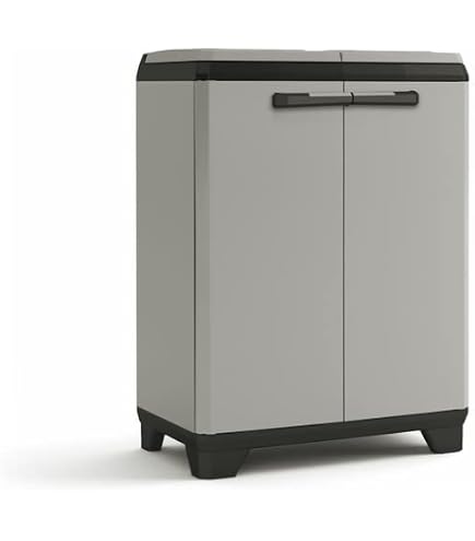 Rangement Sacs 110L Armoire De Recyclage 2x110L - Gris/noir