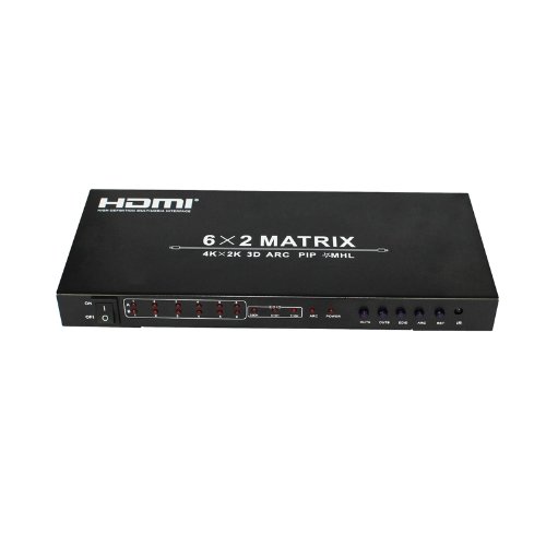 HDMI v1.4 HDMI matrice 6x2 con telecomando supporta 3d, 4kx2k risoluzioni 48- morso colore profondo HDCP1.4