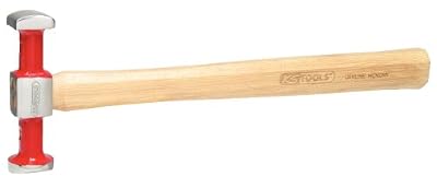 KS Tools 140.2130 Marteau à débosseler rond et angulaire en acier manche HICKORY