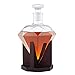 Produktbild AMAVEL – Whisky Karaffe in Form eines Diamanten – Glas Dekanter mit luftdichtem Verschluss – Holz-Ständer – Klarglas – Whiskey Decanter – Geschenkidee für Männer zum Geburtstag – Füllmenge: 1000 ml
