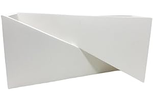 Partenopea® Applique in Gesso Bianco verniciabile Lampada da Parete per muro dal design moderno per Lampadine con Attacco G9 arredo casa locali bar ristoranti (Rettangolare distorto)