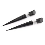 Tamaño: 5 mm. 81stgeneration Pendientes Dilatadores Expansores Falsos de Cuerno Espigas Tribales Negros Guerrero
