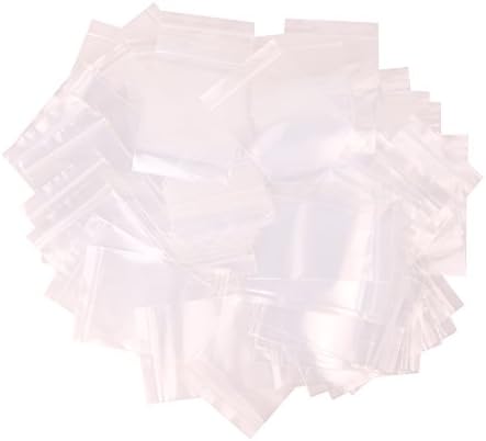 100 Seal Bags Plastic Resealable Reusable Zip Lock Clear Grip Seal Bag for Food Storage