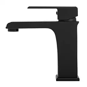 Acasa CLAUS Mixer Tap for Bathroom Wash Basin (L3206B, Brass Body, Matt Black Finish & 2 Inlet Hoses)