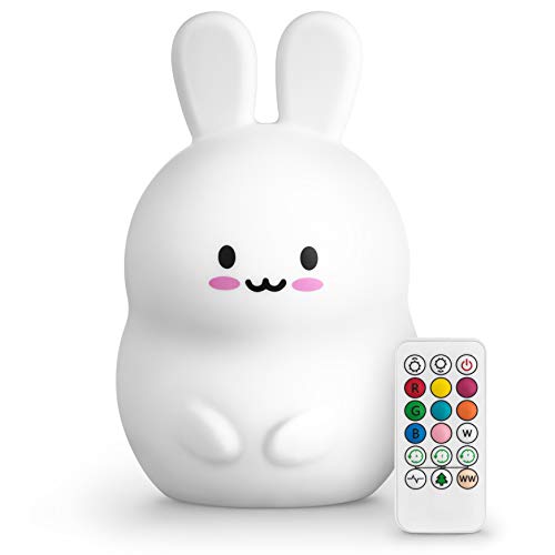 Luz Nocturna Infantil LED Conejito - Lámpara de Noche - Luz quitamiedos para Niños