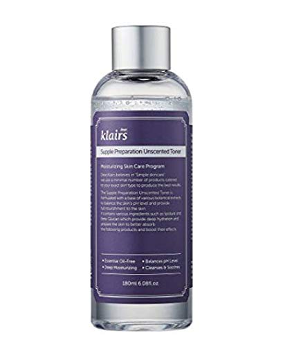 [KLAIRS] Supple Preparation Unscented Toner 180ml lightweight, essential oil-free, alcohol free
