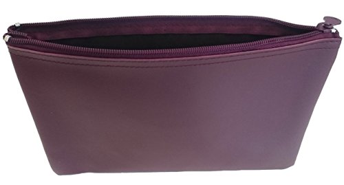 Preisvergleich Produktbild Libetui Banktasche XXL Bankmappe Utensilientasche Geldscheintasche Geldbeutel für Damen und Herren, auch als Stifttasche / Stifte Etui, Kosmetiktasche Farbe Weinrot / Bordeaux