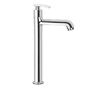 MHS Slik Table Top Basin Tall Pillar Cock Chrome Plated Brass tap for Bathroom/Kitchen (SL012)