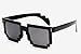 Produktbild Computer Brillen Pixelated Pixel Skin Black Sun Computer Geek Brillen Pixel Retro 8 16 32 64 128 Bit glänzend Pixel gerahmt The Informatik Crowd das Ideal Geek Weihnachten Geschenk