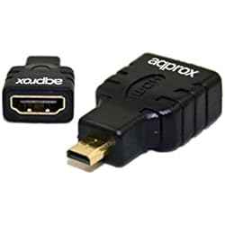 Approx APPC19 - Adaptador HDMI a Micro HDMI, Color Negro