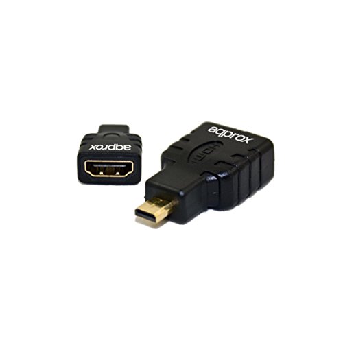 Approx APPC19 - Adaptador HDMI a Micro HDMI, Color Negro