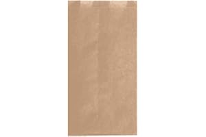 SHOBI 200 Sacchetti in Carta per Alimenti in Kraft Avana. Ideali per Dolci, Cibo e Pane (14x30 Cm)
